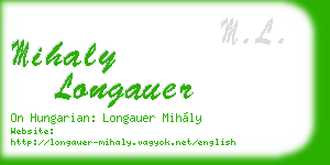 mihaly longauer business card